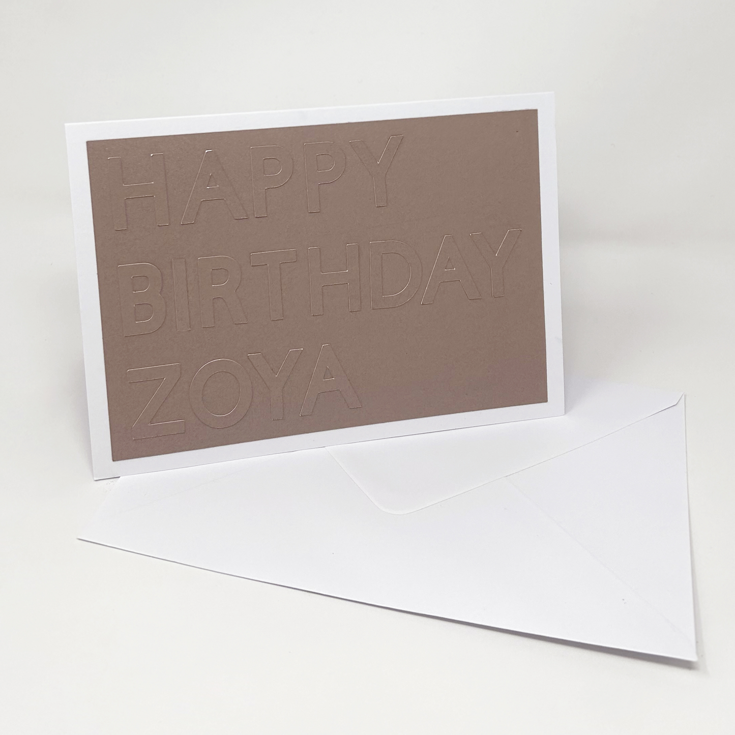 3D personalised pearlescent birthday greetings card