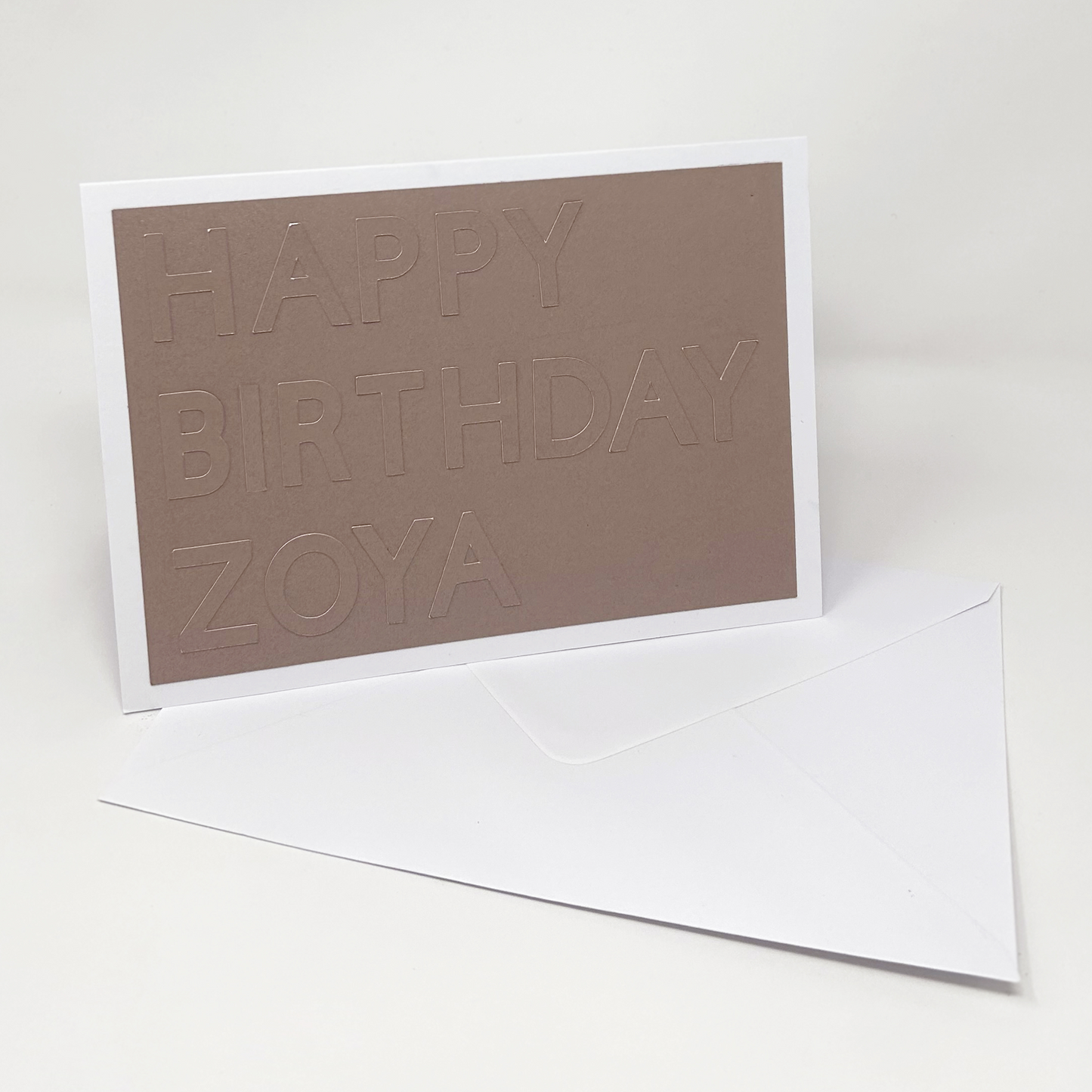 3D Molly Mae canvas inspired personalised greetings card