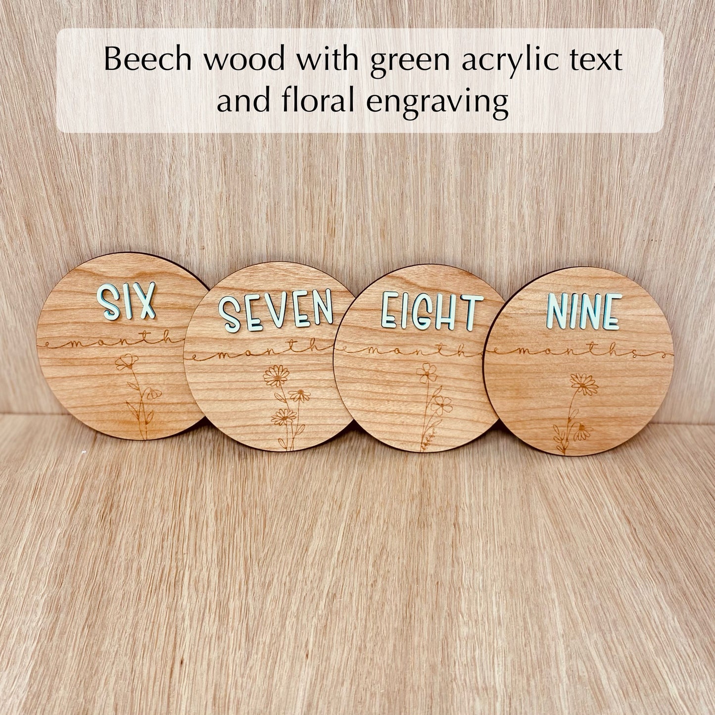 Wooden Baby Milestone Discs