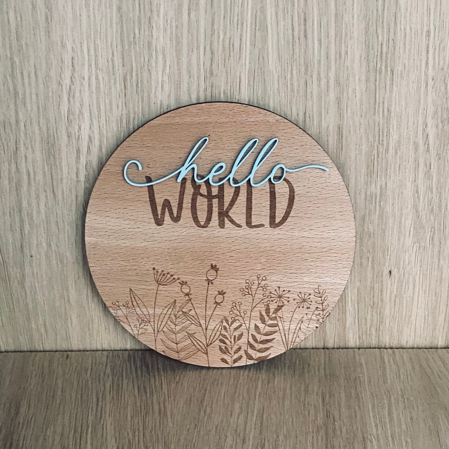 Wooden Baby Annoucement Discs