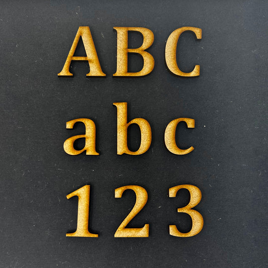 Wooden MDF Craft Numbers - Cambria