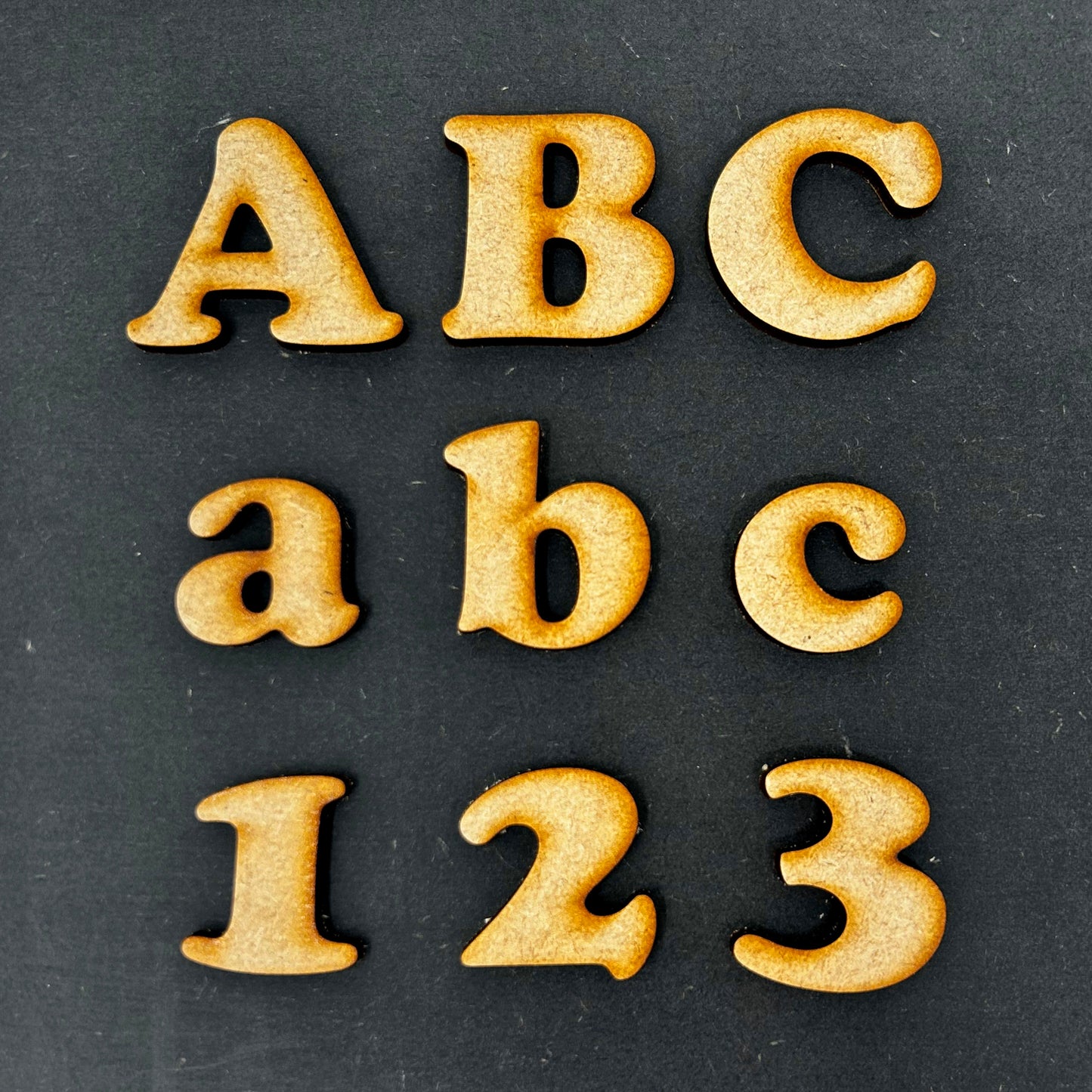 Wooden MDF Craft Numbers - Cooper Black