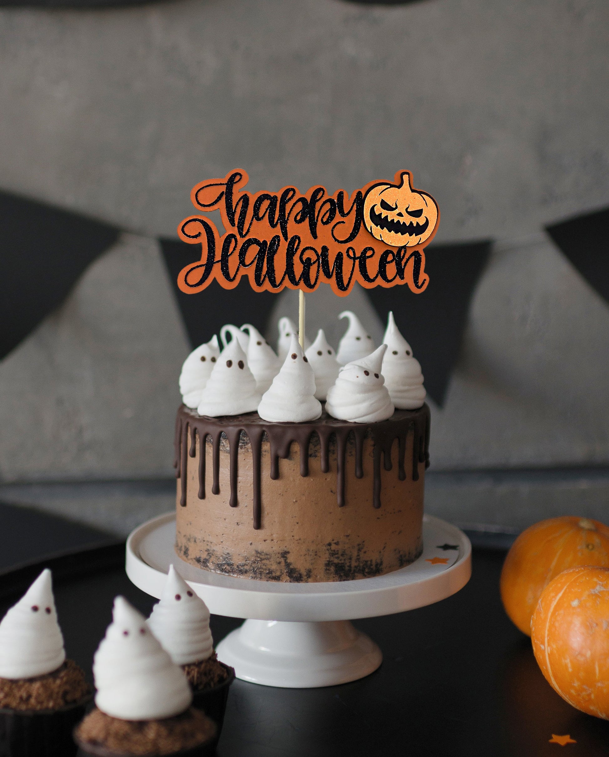 Happy Halloween cake topper