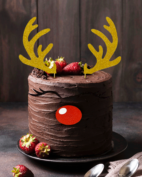 Rudolph the red nose reindeer cake topper kit