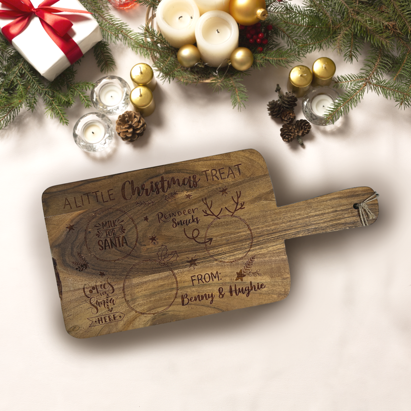 Personalised Santa Snack Serving board