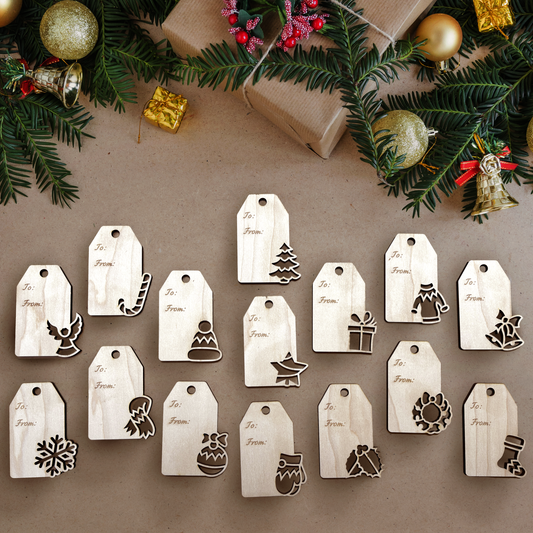 Wooden Christmas Gift Tags